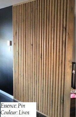 Cloison en bois de pin chêne rustique